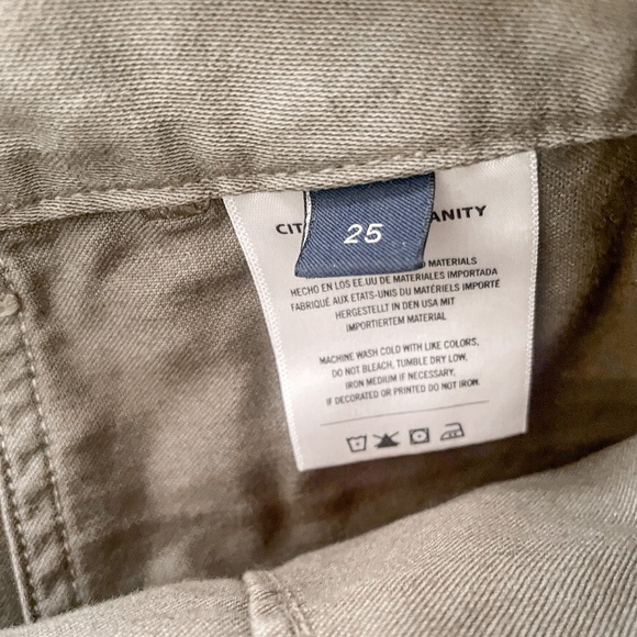 Citizens of Humanity Marcelle Low Slung Easy Cargo in Green 25 NWOT - Picture 8 of 12